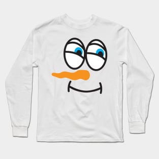 snowman face Long Sleeve T-Shirt